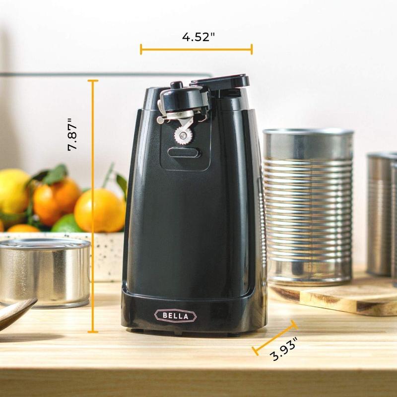 Multifunctional Electric Can Opener and Knife Sharpener with Cord Storage