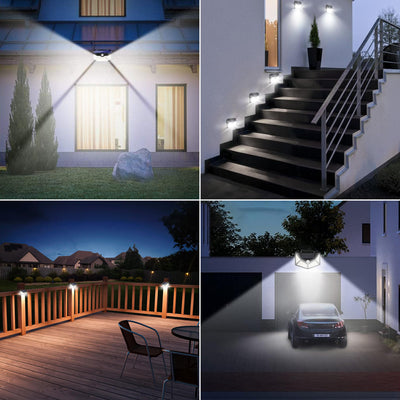 2Pack 100 LED Solar Outdoor Lights - Waterproof Motion Sensor