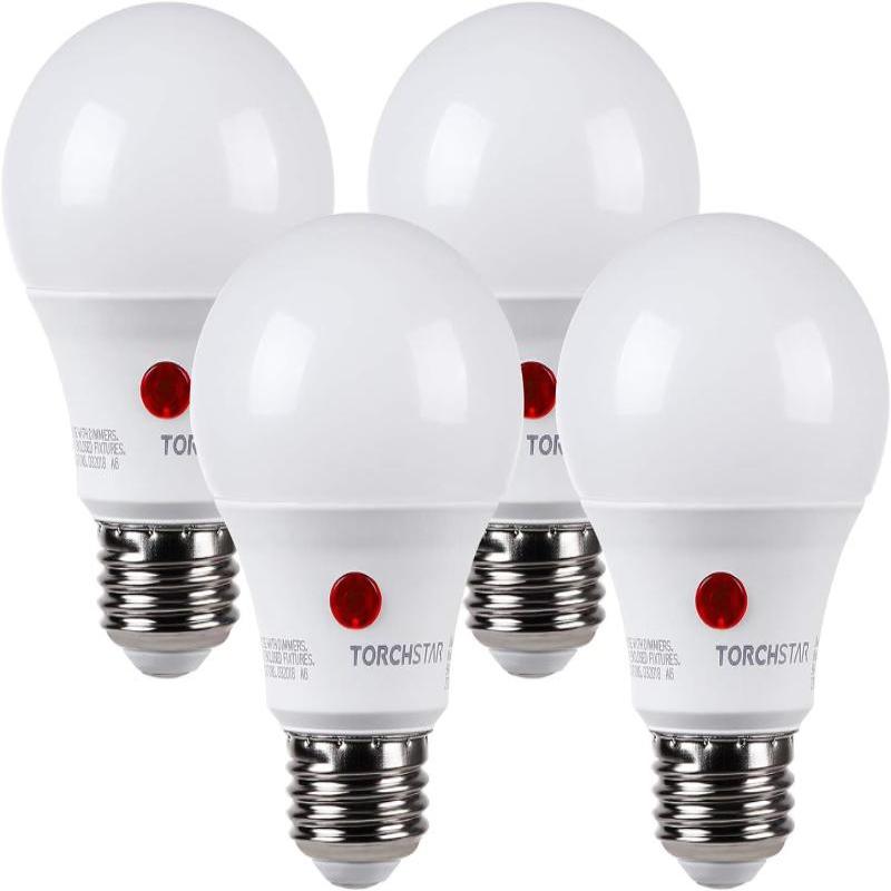 4 Pack - Dusk to Dawn LED Light Bulbs for Outdoor Lighting