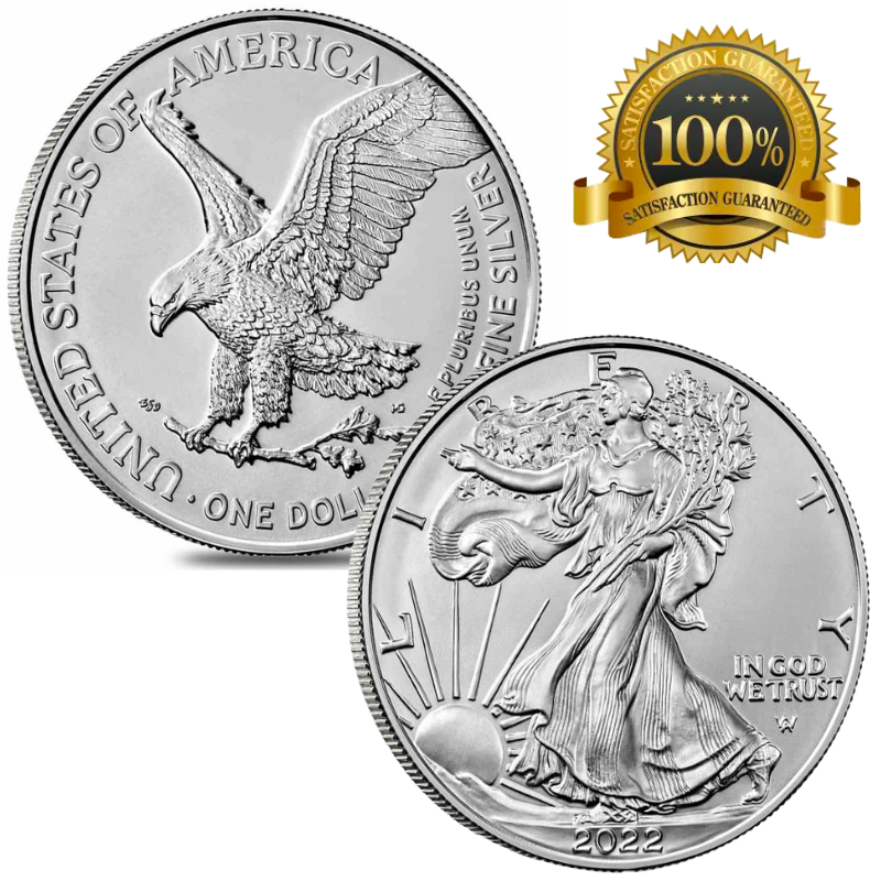 Silver 2022 American Eagle 1 oz. E PLURIBUS UNUM Fine Silver .999 US Mint Silver Eagle 1oz $1 Coin