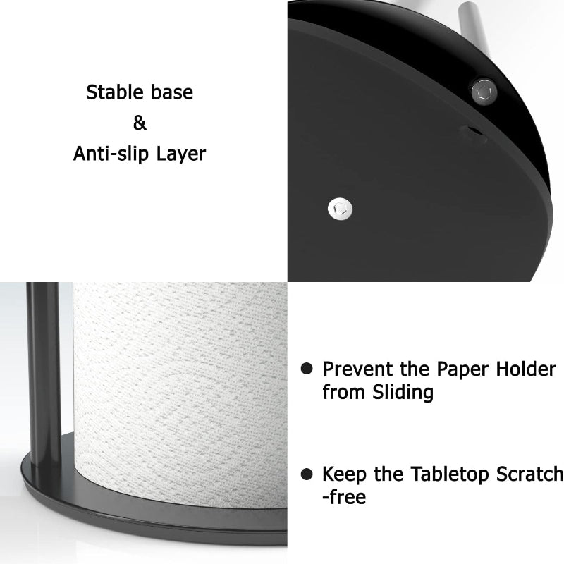 Stainless Steel Countertop Paper Towel Holder with Weighted Base