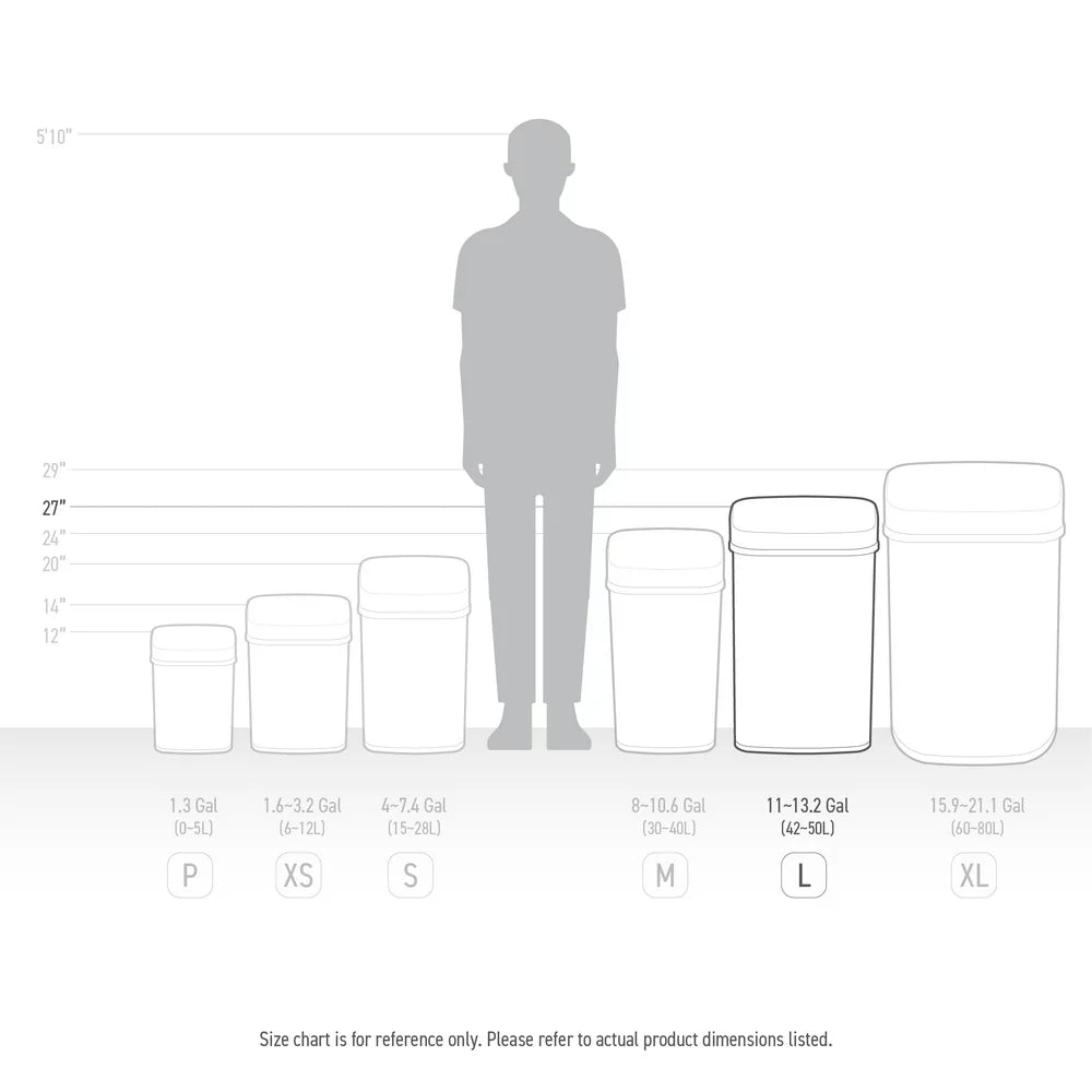 13.2 Gal Motion Sensor Trash Can, Fingerprint-Resistant