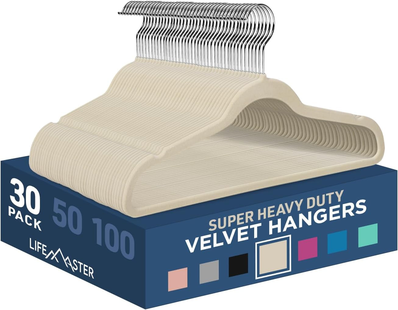 20 Pack Velvet Non-Slip Plastic Hanger Set - Space-Saving, Sleek Design, Smooth Velvet Finish, Lightweight Construction