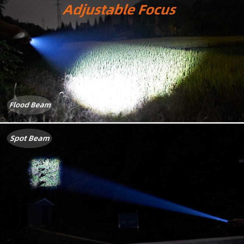 2 Pack Tactical Flashlights Military Grade 5 Modes 3000 High Lumens Led Waterproof
