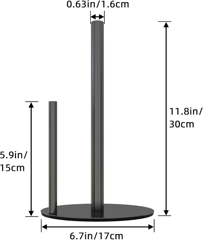Stainless Steel Countertop Paper Towel Holder with Weighted Base