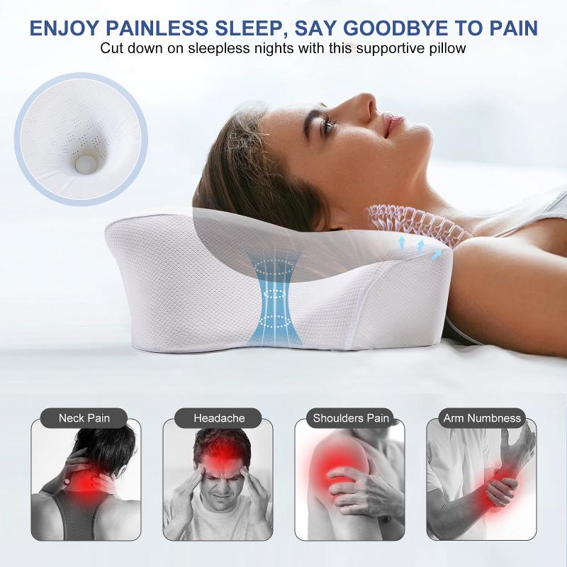 Memory Foam Cervical Pillow for Neck and Shoulder Pain Relief, Orthopedic Ergonomic Contour Back Support Pillow