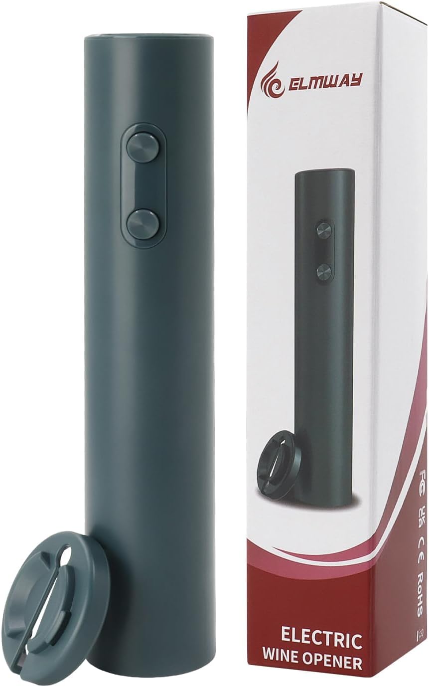 Battery-Operated Electric Wine Bottle Opener with Lightweight Portable Corkscrew Design