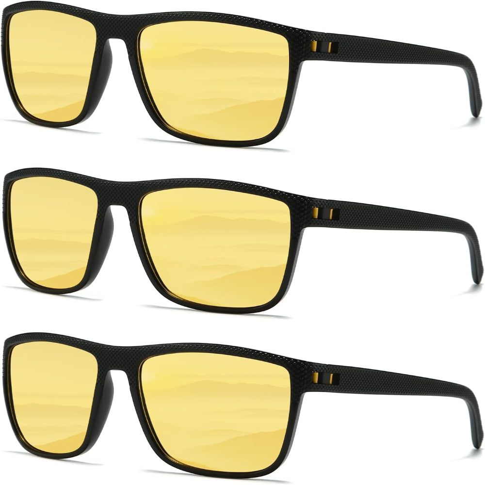 3 Pack Polarized Sunglasses for Men and Women - Color Mirror Lens UV Blocking