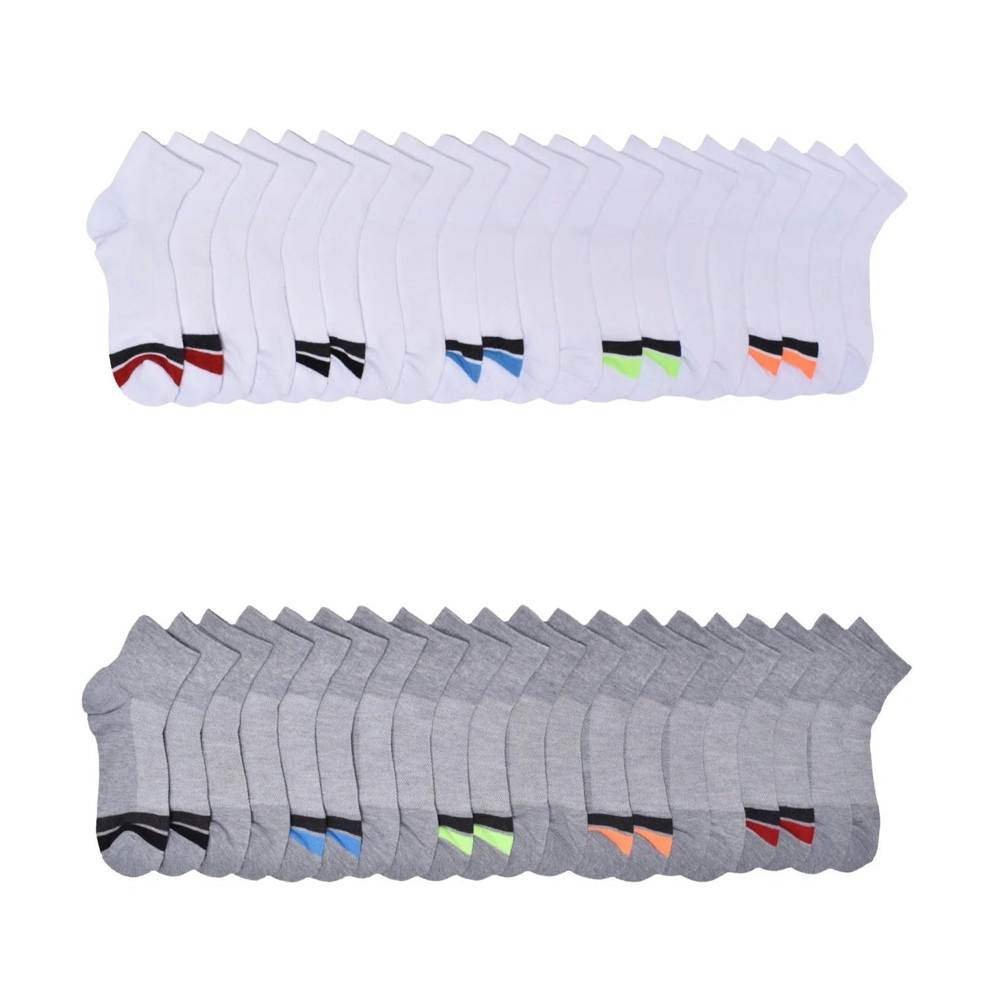 20 Pack Boys Ankle Socks