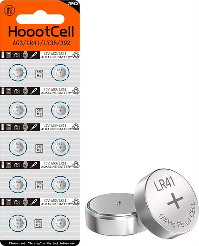 10-Pack LR41 1.5V Alkaline Button Batteries AG3 392 384 SR41 Coin Cell