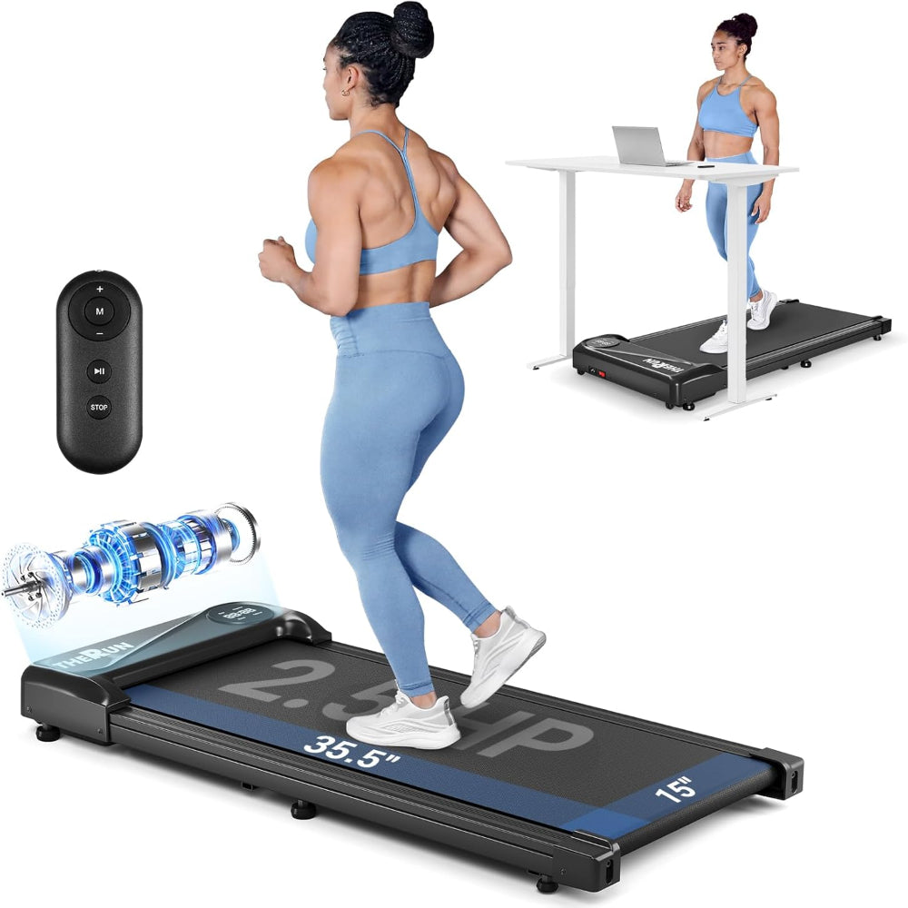 Under Desk Walking Pad Treadmill – Portable Mini Treadmill, 2.5HP Motor, LED Display