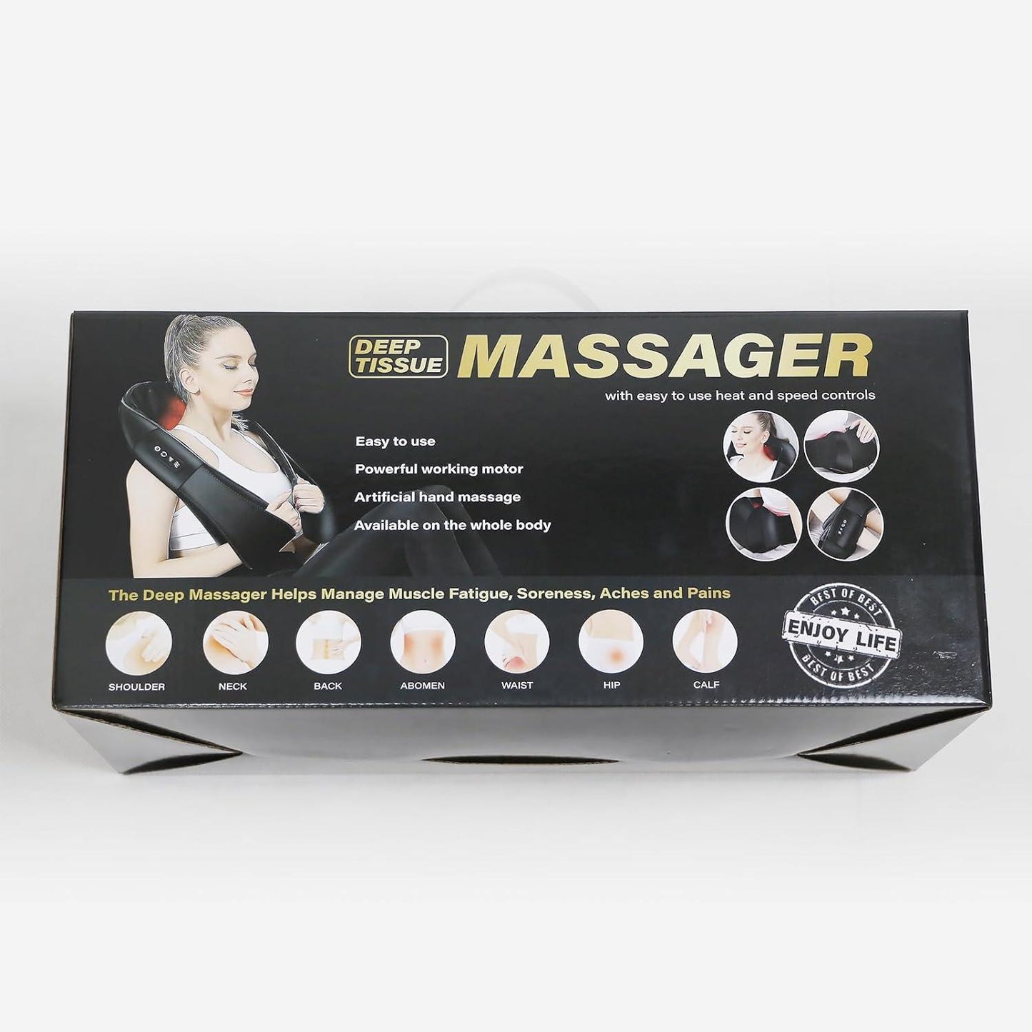 Shiatsu Neck Massager – Electric Neck and Back Massager with Heat, 3D Kneading Open Box