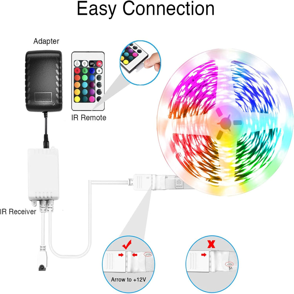 LED Strip Lights for Bedroom - Color Changing RGB Lights with Remote App