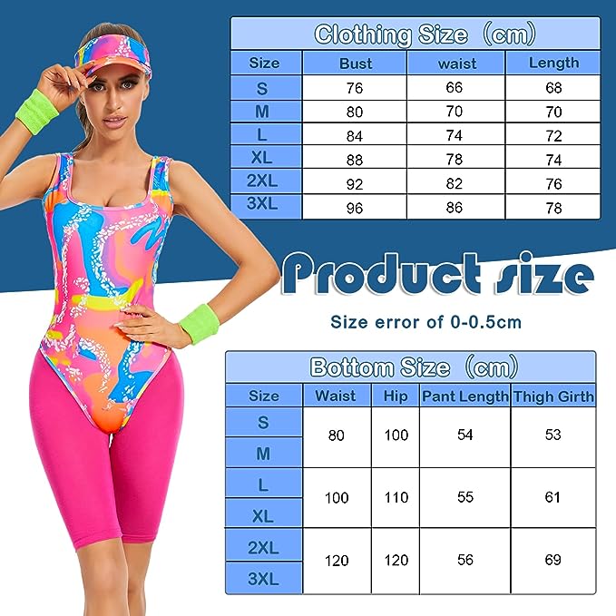 Women's 80s Workout Costume Halloween Cosplay