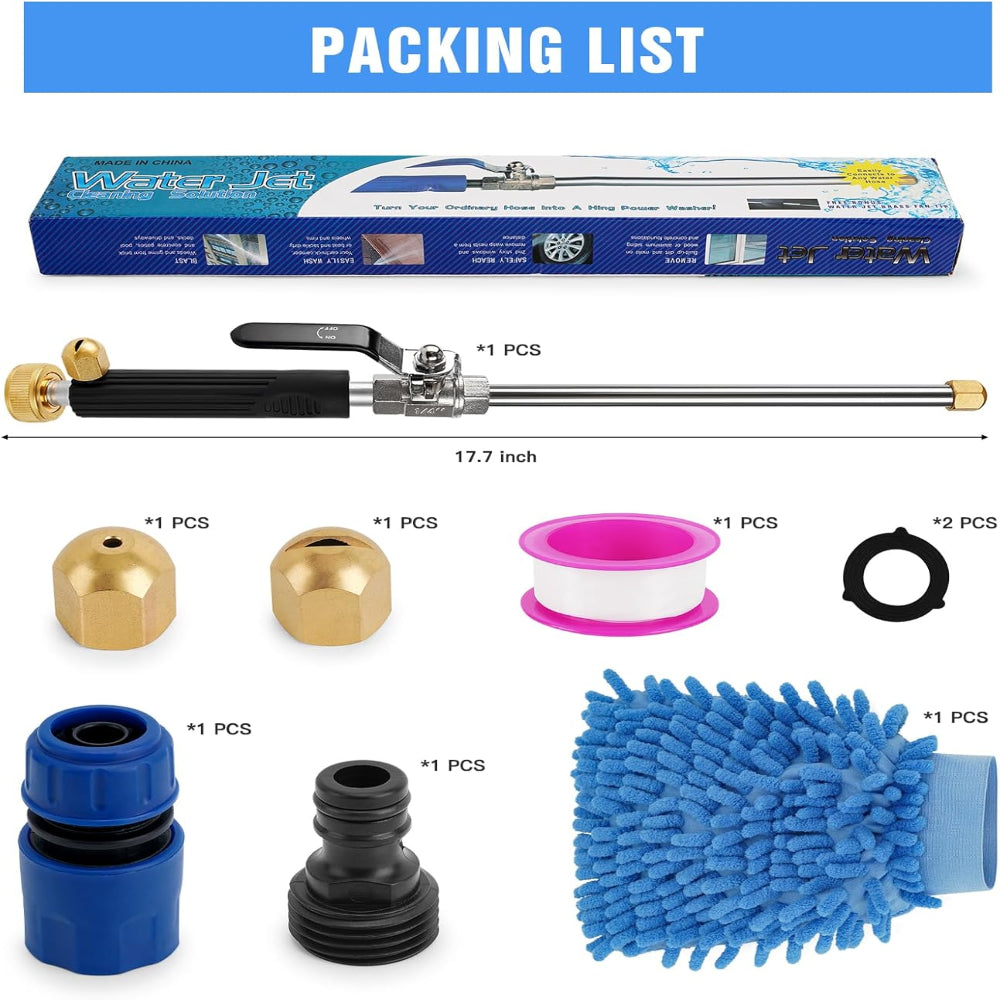 2 Nozzle Hydro Jet Water Hose - Nozzle Wand Sprayer for Car Washing, Plant Watering, and Cleaning
