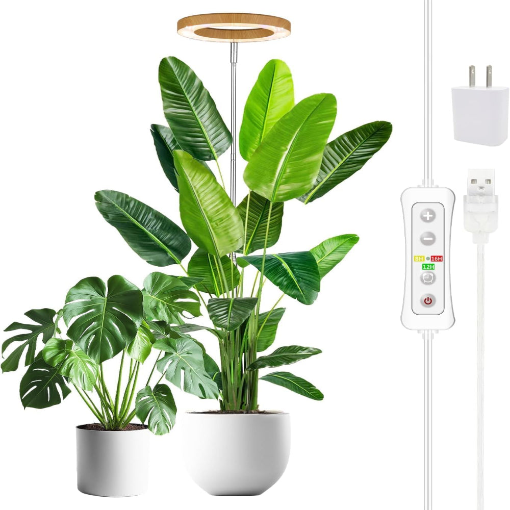 Plant Grow Light – Full Spectrum Indoor Plant Lighting, Height Adjustable, USB Powered LED