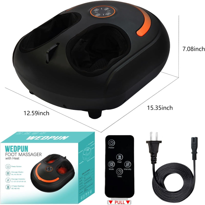 Shiatsu Foot Massager with Remote Deep Kneading Relief & Heat