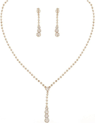Rhinestone Necklace and Earring Set