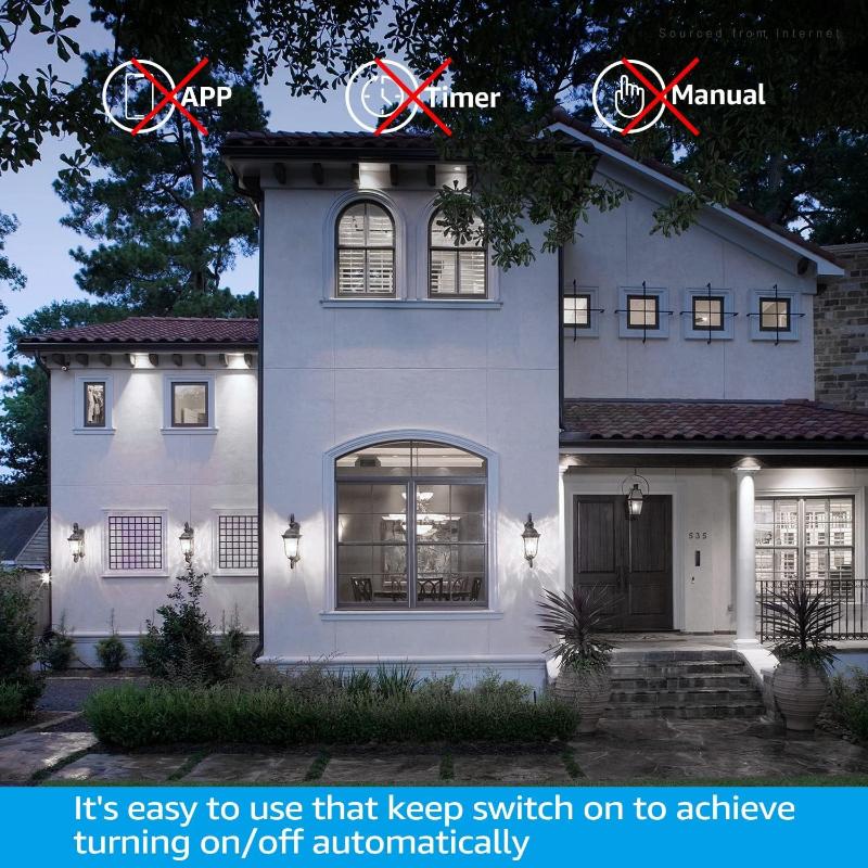 4 Pack - Dusk to Dawn LED Light Bulbs for Outdoor Lighting