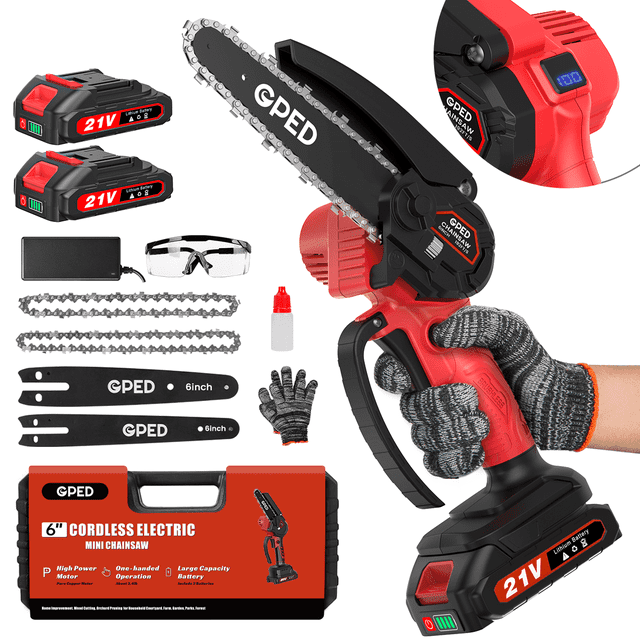 6 inch Portable Mini Electric Chainsaw Cordless, Handheld