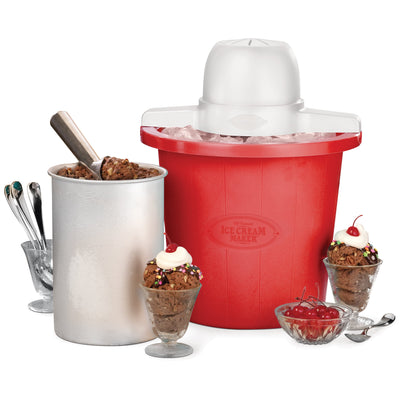 4-Quart Electric Ice Cream Maker with See Thru Lid