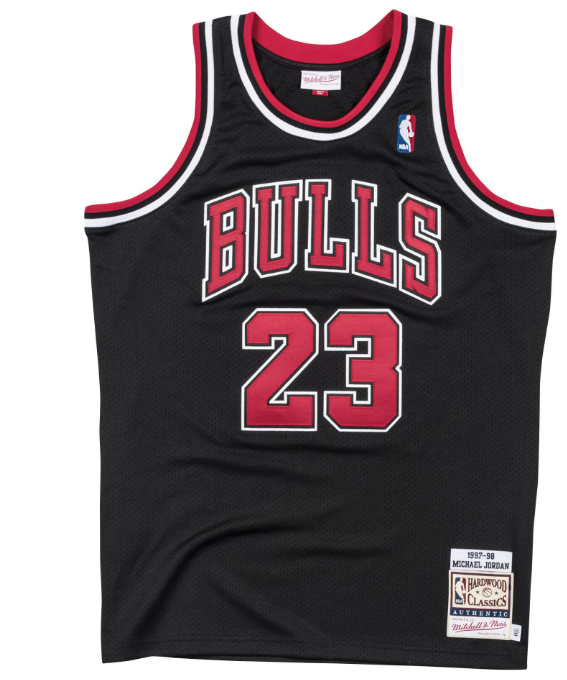 Authentic Jersey Chicago Bulls Alternate 1997-98 Michael Jordan