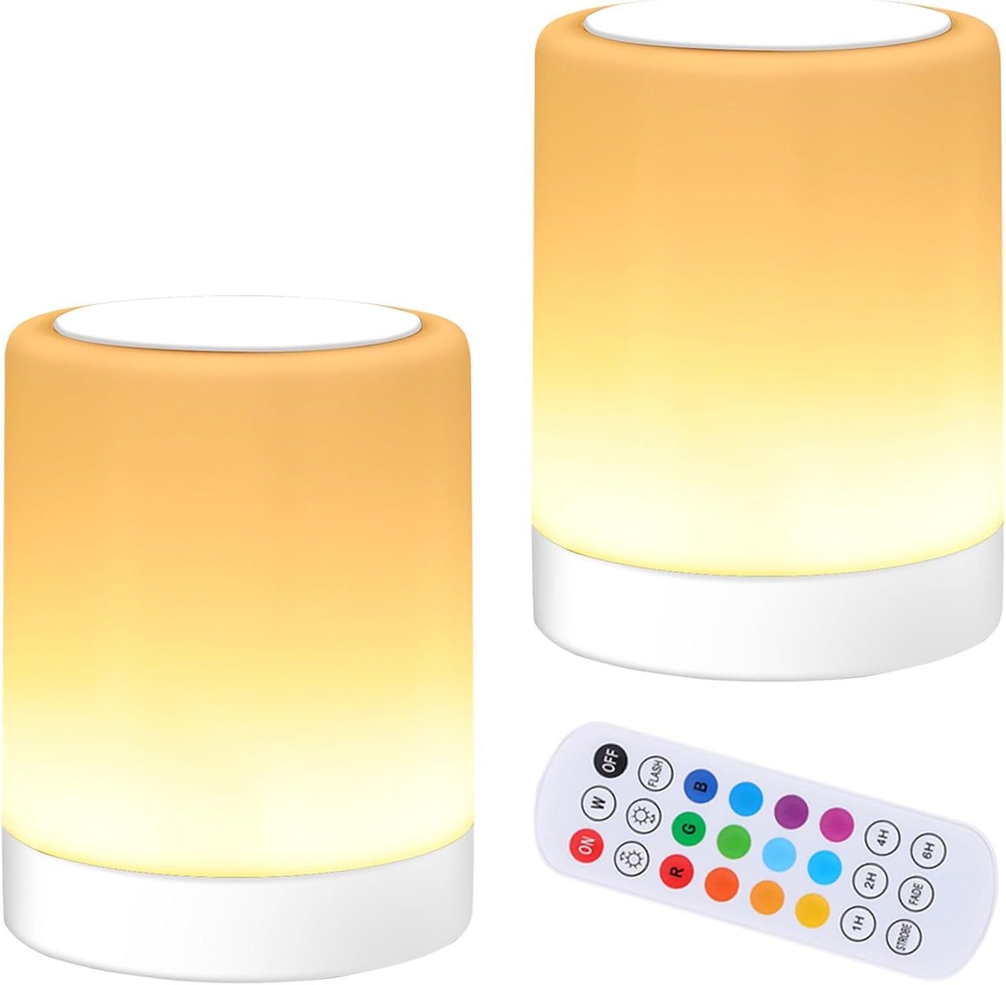 USB Rechargeable Desk Lamp with Remote Control - 13 RGB Colors & 5 Brightness, Dimmable