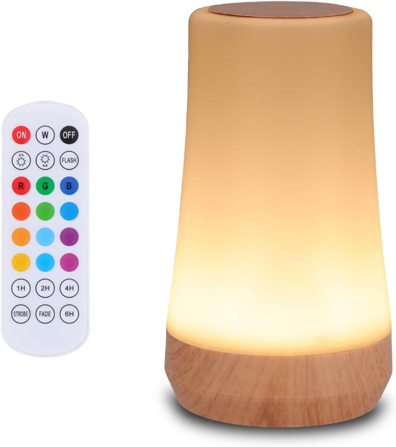 USB Rechargeable Desk Lamp with Remote Control - 13 RGB Colors & 5 Brightness, Dimmable