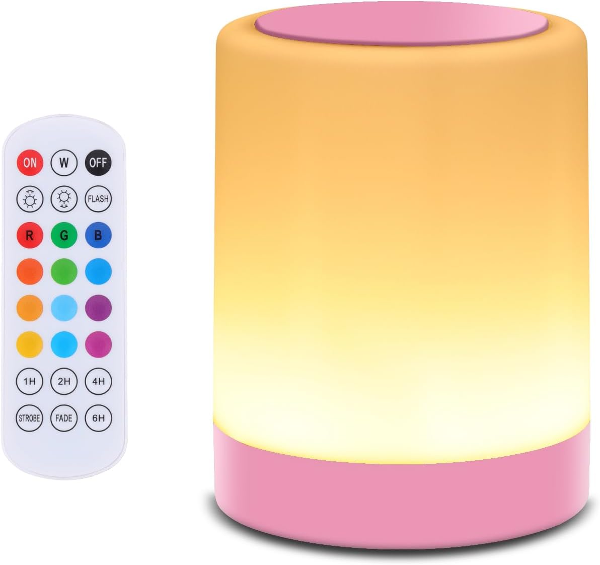 USB Rechargeable Desk Lamp with Remote Control - 13 RGB Colors & 5 Brightness, Dimmable