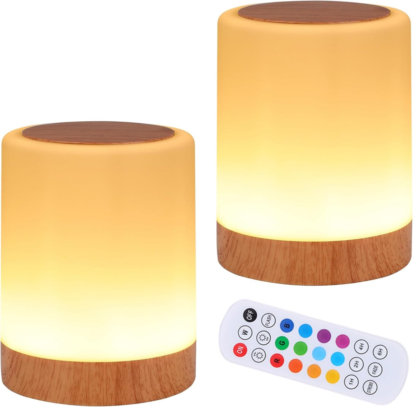 USB Rechargeable Desk Lamp with Remote Control - 13 RGB Colors & 5 Brightness, Dimmable
