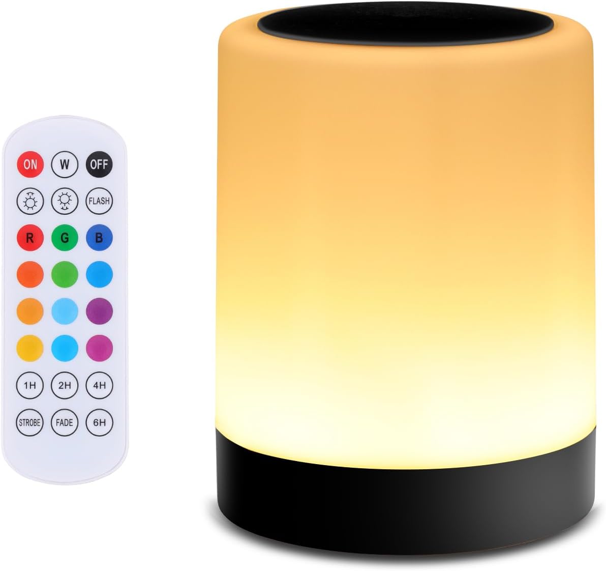 USB Rechargeable Desk Lamp with Remote Control - 13 RGB Colors & 5 Brightness, Dimmable