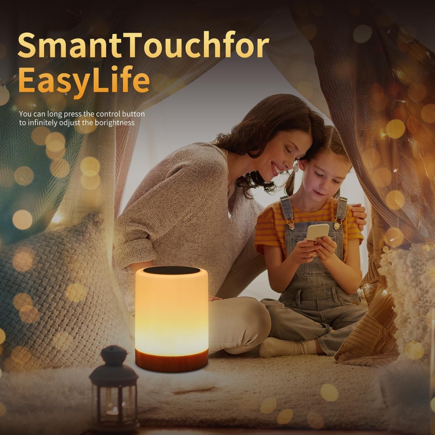 USB Rechargeable Desk Lamp with Remote Control - 13 RGB Colors & 5 Brightness, Dimmable