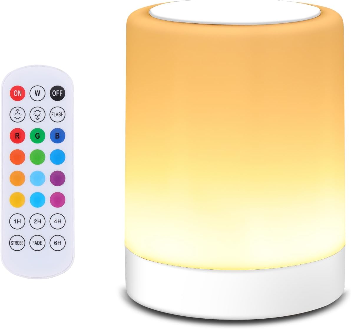 USB Rechargeable Desk Lamp with Remote Control - 13 RGB Colors & 5 Brightness, Dimmable
