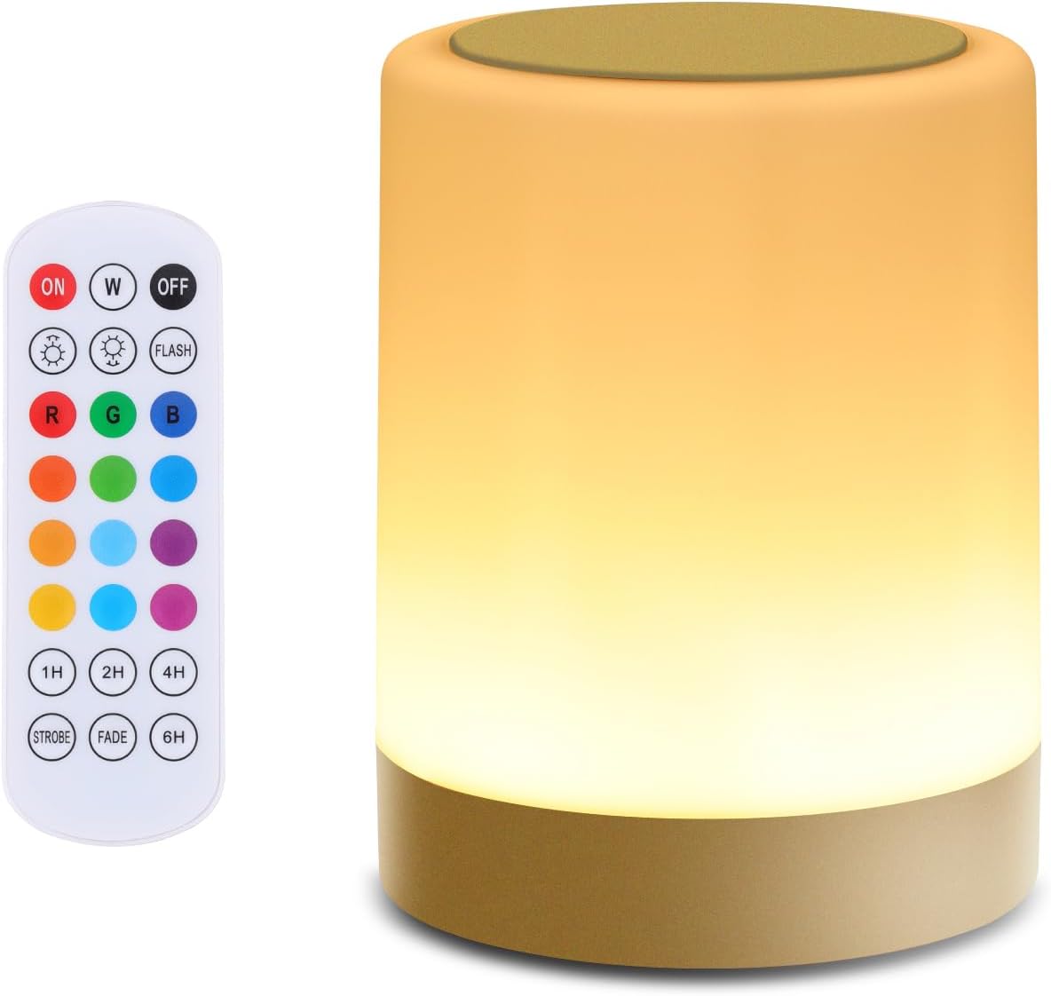 USB Rechargeable Desk Lamp with Remote Control - 13 RGB Colors & 5 Brightness, Dimmable