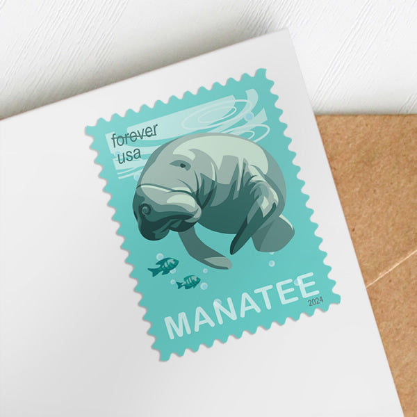 Save Manatees USPS Forever Stamps - Book of 20