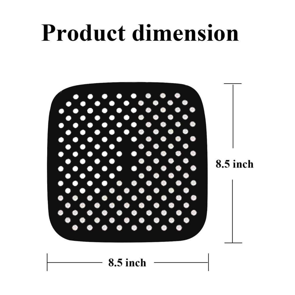 Air Fryer Silicone Liners, 2 Pack 8.5 Inch Reusable Food-Grade Silicone Mat