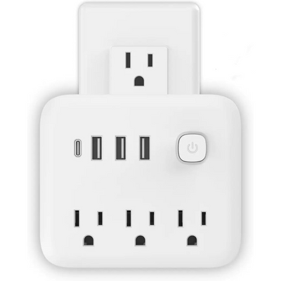 7-Port USB Power Strip with 180° Swivel Plug