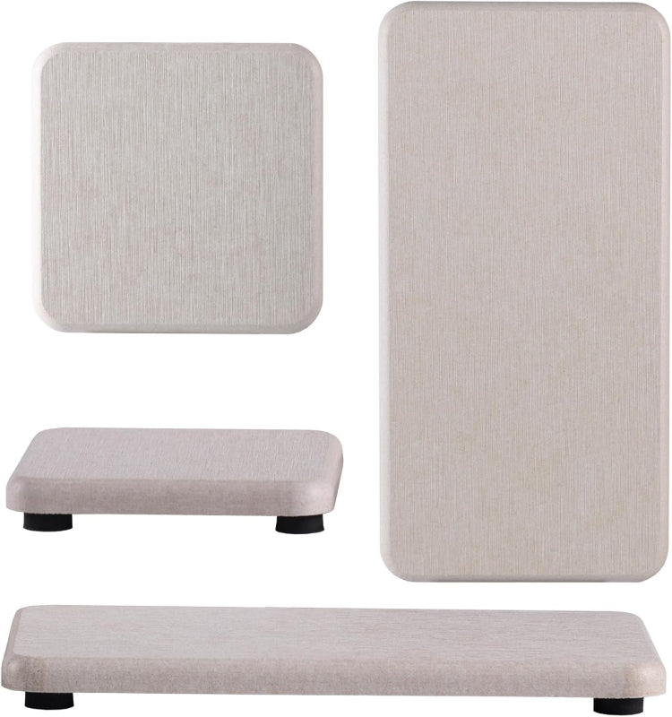 Set of 4 Diatomite Soap Dishes, Water-Absorbing Stone Trays for Soap, Plants, and Toiletries
