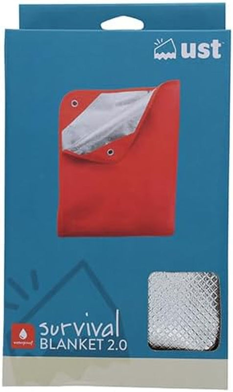 Survival Blanket/Tarp 2.0 Windproof Waterproof for Emergency Camping & Hiking