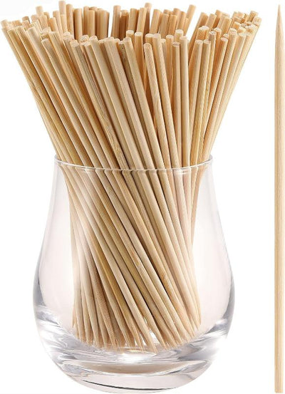 Bamboo Skewers for Appetizers, Fruit, Grilling Kebabs, Cocktail Picks- Natural