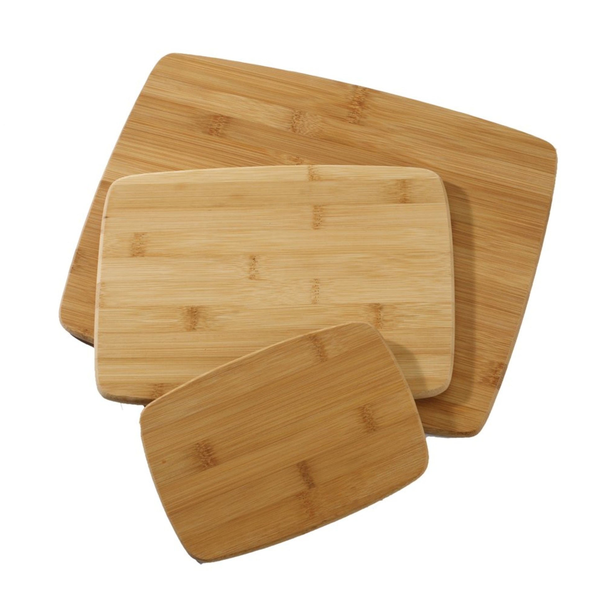 3-Piece Bamboo Wood Kitchen Cutting Board Set