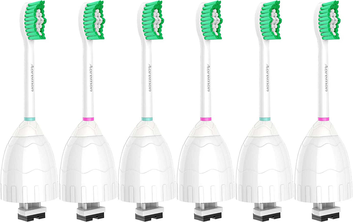 Test 4/3/25 Aoremon Replacement Toothbrush Heads for Philips Sonicare E-Series Essence HX7022/66 and other Screw-on Electric Toothbrush Model, 6 Pack