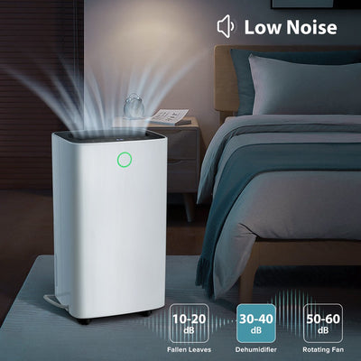 Dehumidifier with Drain Hose, 3Operation Modes, 24H Timer, Portable Dehumidifier