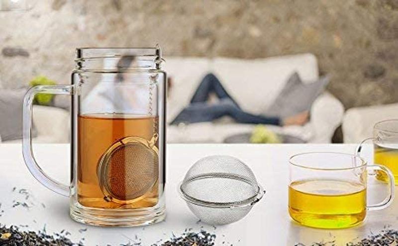 2 Pack Stainless Steel Mesh Tea Ball Strainers Tea Infuser Strainer