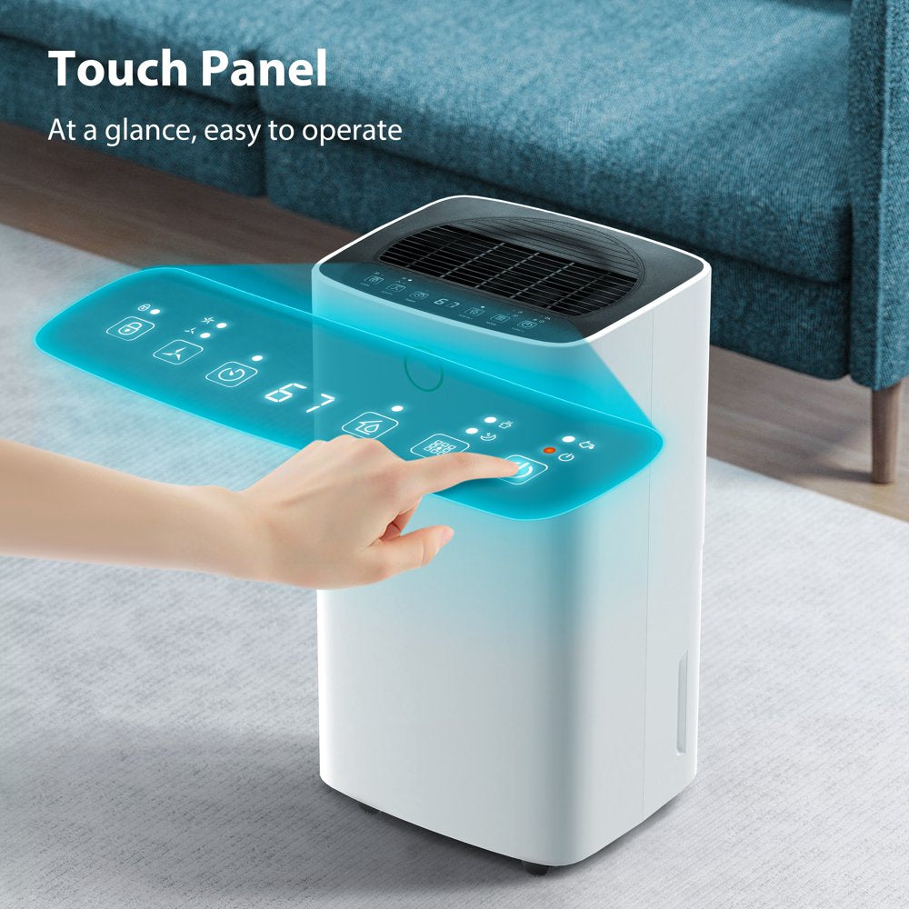 Dehumidifier with Drain Hose, 3Operation Modes, 24H Timer, Portable Dehumidifier