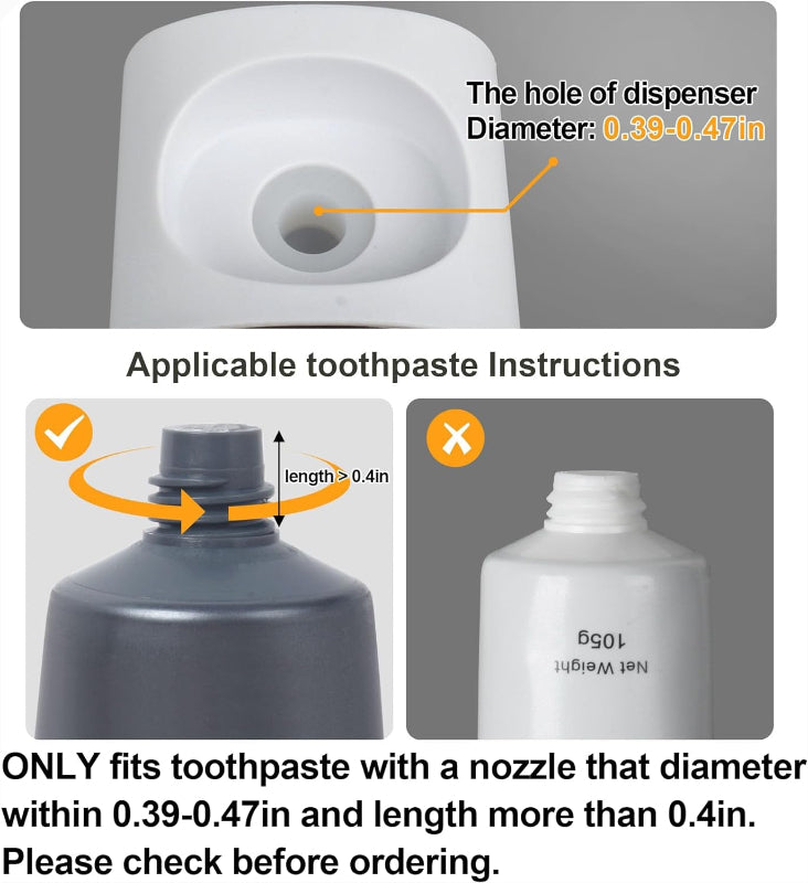 Wall-Mount Toothpaste Dispenser, Automatic Toothpaste Squeezer for Bathroom