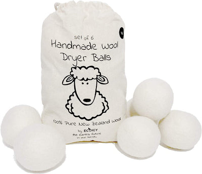 Wool Dryer Balls XL, 100% New Zealand Wool, Reusable Natural Fabric Softener