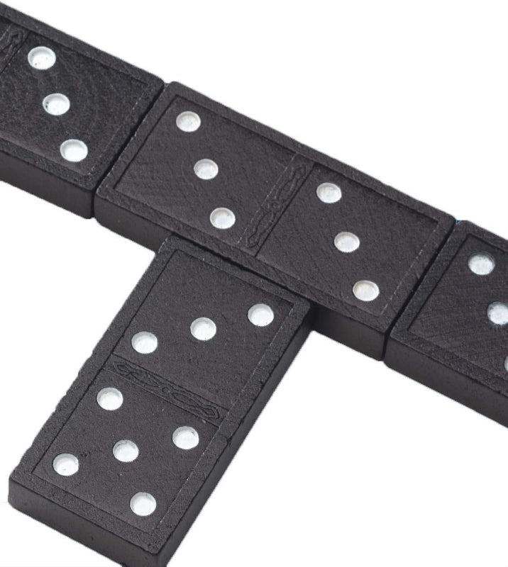 Double Nine Wooden Dominoes Set, 5" Classic Game