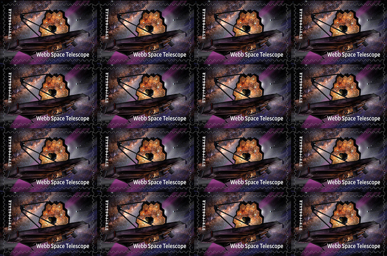 USPS Charles James Webb Space Telescope Forever Stamps - Sheet of 20 Postage Stamps