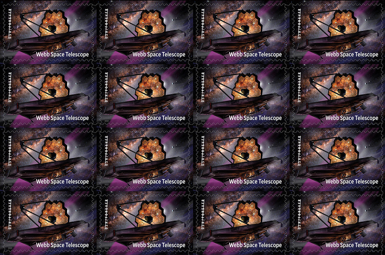 USPS Charles James Webb Space Telescope Forever Stamps - Sheet of 20 Postage Stamps